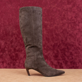 Dune London Women Siana Brown Suede Kitten Heel Fashion Boots sz 9US EUR39