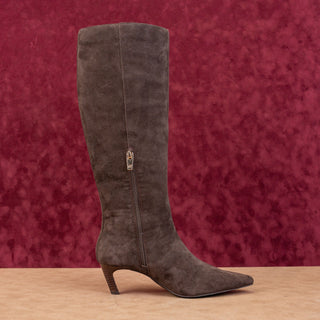 Dune London Women Siana Brown Suede Kitten Heel Fashion Boots sz 9US EUR39