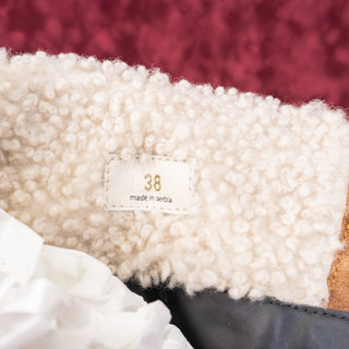 Voile Blanche Women Brown Suede Zip Fleece Lined Winter Boots sz 8.5US EUR39