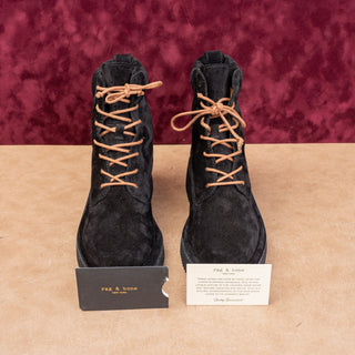 Rag&Bone Women Sloane Black Suede Combat Lace-up Ankle Boots 9US EUR 39.5