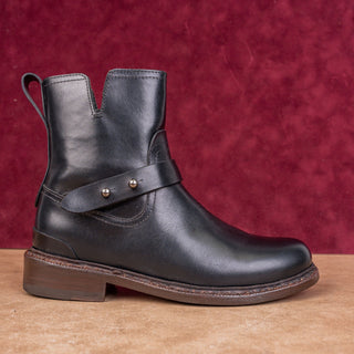 rag&bone Wmn Ashford Black Leather Festival Boho Moto Ankle Boots sz 5US EUR35