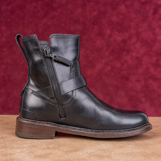 rag&bone Wmn Ashford Black Leather Festival Boho Moto Ankle Boots sz 5US EUR35