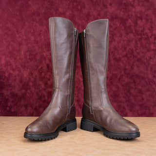Rockport Wmn Ivette Wide Calf Waterproof Brown Leather Knee Riding Boots sz 9.5
