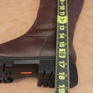 Rockport Wmn Ivette Wide Calf Waterproof Brown Leather Knee Riding Boots sz 9.5