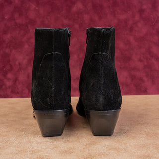 Bruno Magli Women Fashion Black Suede Stacked Heel Ankle Boots 10.5US EUR 40.5