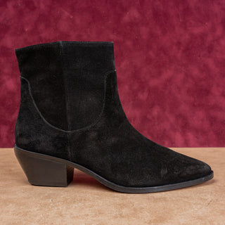 Bruno Magli Women Fashion Black Suede Stacked Heel Ankle Boots 10.5US EUR 40.5