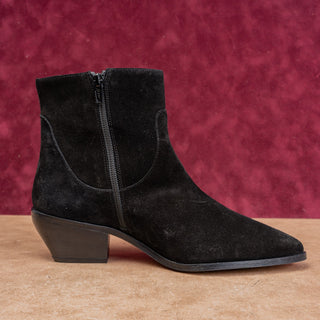 Bruno Magli Women Fashion Black Suede Stacked Heel Ankle Boots 10.5US EUR 40.5