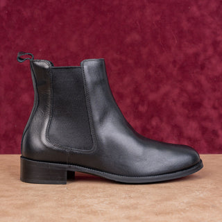 La Canadienne Women Siena Black Leather Waterproof Chelsea Ankle Boots sz 9