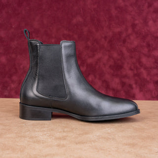 La Canadienne Women Siena Black Leather Waterproof Chelsea Ankle Boots sz 9