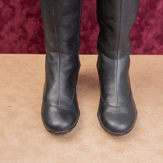 Merrell Women Black Leather Zip Vibram Comfortable Wedge Boots sz 6.5US EUR 37