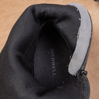 Merrell Women Black Leather Zip Vibram Comfortable Wedge Boots sz 6.5US EUR 37