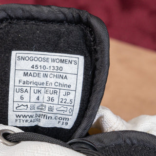 Baffin Snogoose Women White Waterproof Winter Mid Calf Snow Boots size 6