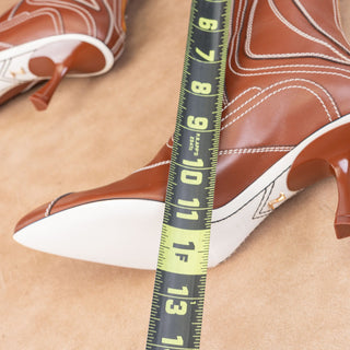 Zimmermann Women Topstiched Brown Ankle Fashion Leather Boots sz 7US EUR37