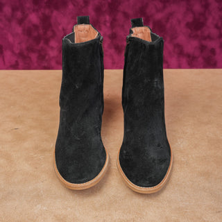 Paul Green Women Sante Western Chelsea boho Black Suede Boots sz 7.5US AUS 5