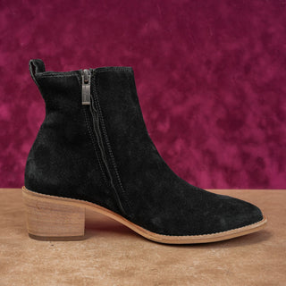 Paul Green Women Sante Western Chelsea boho Black Suede Boots sz 7.5US AUS 5