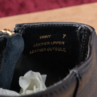 Bruno Magli Women Vinny Black Leather Zip Ankle Dress Office Boots 6.5US EUR37