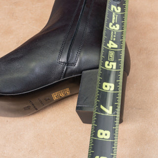 Bruno Magli Women Vinny Black Leather Zip Ankle Dress Office Boots 6.5US EUR37