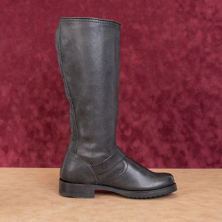 Frye Women Veronica Slouch Black Leather Moto Biker Buckle Boots size 6