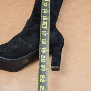 Stuart Weitzman Wmn Brooks Pointy Toe Black Suede Comfortable Boots 9US EUR 39.5