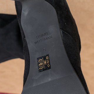 Stuart Weitzman Wmn Brooks Pointy Toe Black Suede Comfortable Boots 9US EUR 39.5