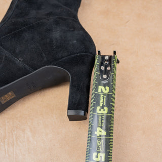Stuart Weitzman Wmn Brooks Pointy Toe Black Suede Comfortable Boots 9US EUR 39.5