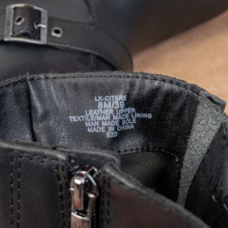 Lucky Brand Women Citere Black Leather Zip Riding Moto Tall Boots 8US EUR 39