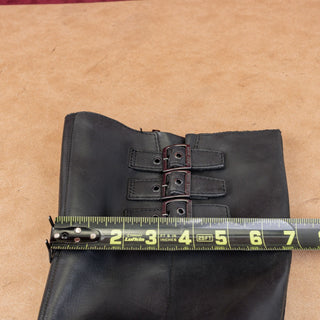 Lucky Brand Women Citere Black Leather Zip Riding Moto Tall Boots 8US EUR 39