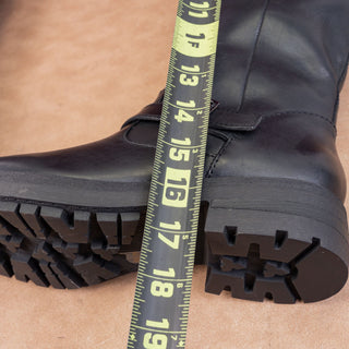 Lucky Brand Women Citere Black Leather Zip Riding Moto Tall Boots 8US EUR 39