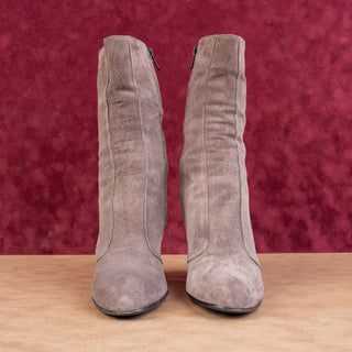 Enrico Antinori Wmn Vintage Retro 90s Brown Suede Dress Fashion Boots 7US EUR37