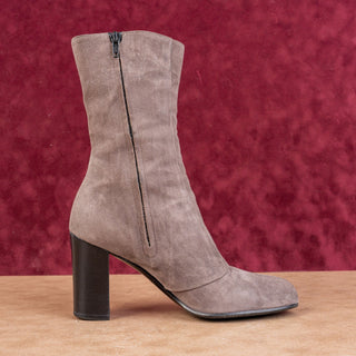 Enrico Antinori Wmn Vintage Retro 90s Brown Suede Dress Fashion Boots 7US EUR37