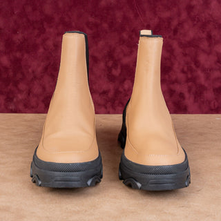 Sorel Women Brex Waterproof Tan Leather Slip-on Chelsea Ankle Boots sz 8.5