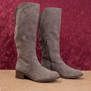 Lucky Brand Women Brown Suede Wide Calf Fashion Riding Country Boots 9US EUR39
