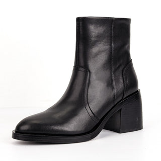 Steve Madden Women Phillie Black Leather Office Ankle Boots sz 8
