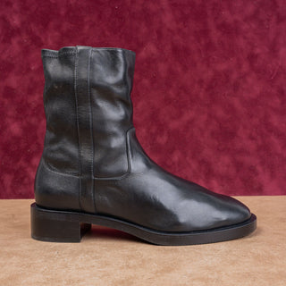 Stuart Weitzman Women Sadie Slip Black Leather Modern Western Boots size 9.5