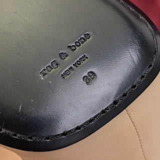 rag&bone Women Rio Camel Leather Pointy Toe Dress Fashion Ankle Boots 9US EUR39