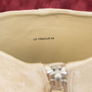 Vince Women Kady Water Repellent Taupe Suede Zip Ankle Fashion Boots sz 10