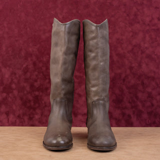 Frye Wmn Melissa Button Dark Brown Leather Equestrian Riding Knee Boots sz 8.5