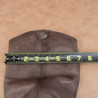 Frye Wmn Melissa Button Dark Brown Leather Equestrian Riding Knee Boots sz 8.5