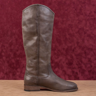 Frye Wmn Melissa Button Dark Brown Leather Equestrian Riding Knee Boots sz 8.5