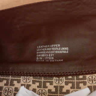 Tory Burch Wmn Everly Signature Wide Leather Brown Equestrian Riding Boots sz 5