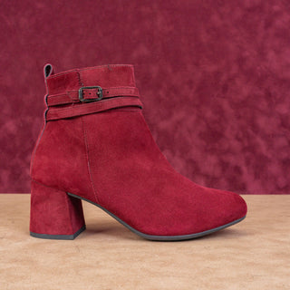 Paul Green Women Sydney Bordo Suede Dress Office Buckle Boots sz 7.5US AUS 5