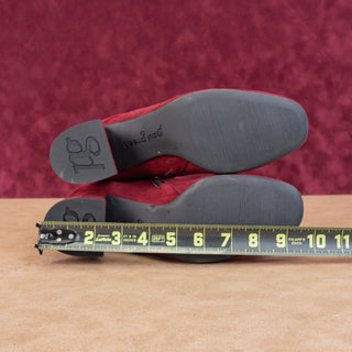 Paul Green Women Sydney Bordo Suede Dress Office Buckle Boots sz 7.5US AUS 5