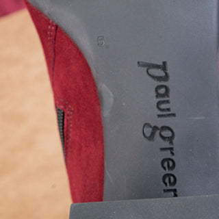 Paul Green Women Sydney Bordo Suede Dress Office Buckle Boots sz 7.5US AUS 5