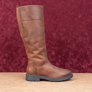 Clarks Wmn Orinoko H1 Brown Leather Fleece Lined Winter Knee Boots 9US EUR40