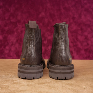Common Projects Women Brown Leather Chelsea Tab Lug Boots size 8US EUR38