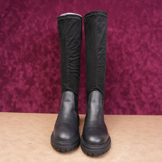 Chelsea Crew Women Olivia Stretch Festival party Slip Lug Knee Boots 6US EUR36