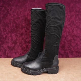 Chelsea Crew Women Olivia Stretch Festival party Slip Lug Knee Boots 6US EUR36