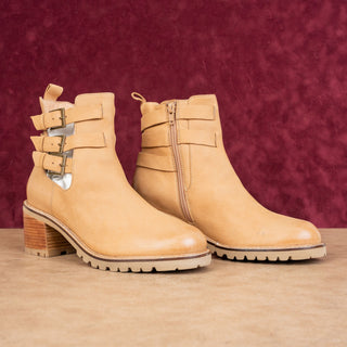 Seychelles Women Give it Whirl Tan Boho Leather Summer Ankle Boots sz 9.5