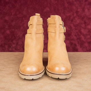 Seychelles Women Give it Whirl Tan Boho Leather Summer Ankle Boots sz 9.5