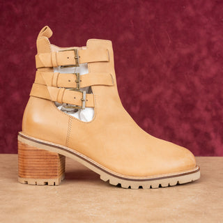 Seychelles Women Give it Whirl Tan Boho Leather Summer Ankle Boots sz 9.5